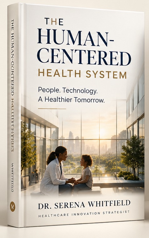 The Human-Centered Health System — realistic fictional hardcover book mockup